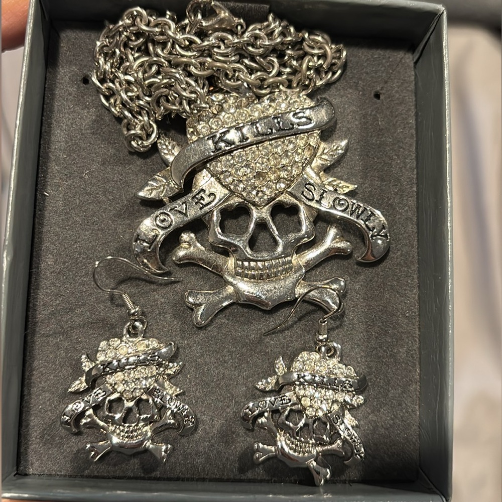 Ed Hardy Skull Jewelry Set